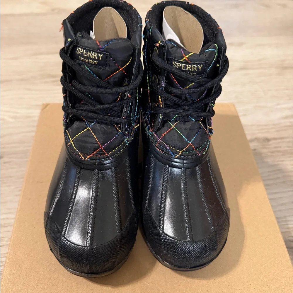 Sperry Port Rainbow Youth Girls' Weather Boots size 11